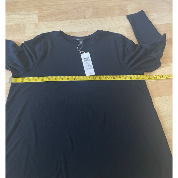 NWT Eileen Fisher Crew Neck Tunic Black Size PL Long Sleeve - Picture 9 of 11